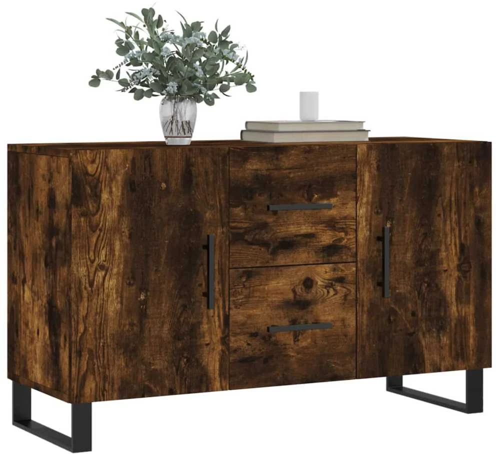 Šoninė spintelė, dūminio ąžuolo, 100x36x60cm, apdirbta mediena