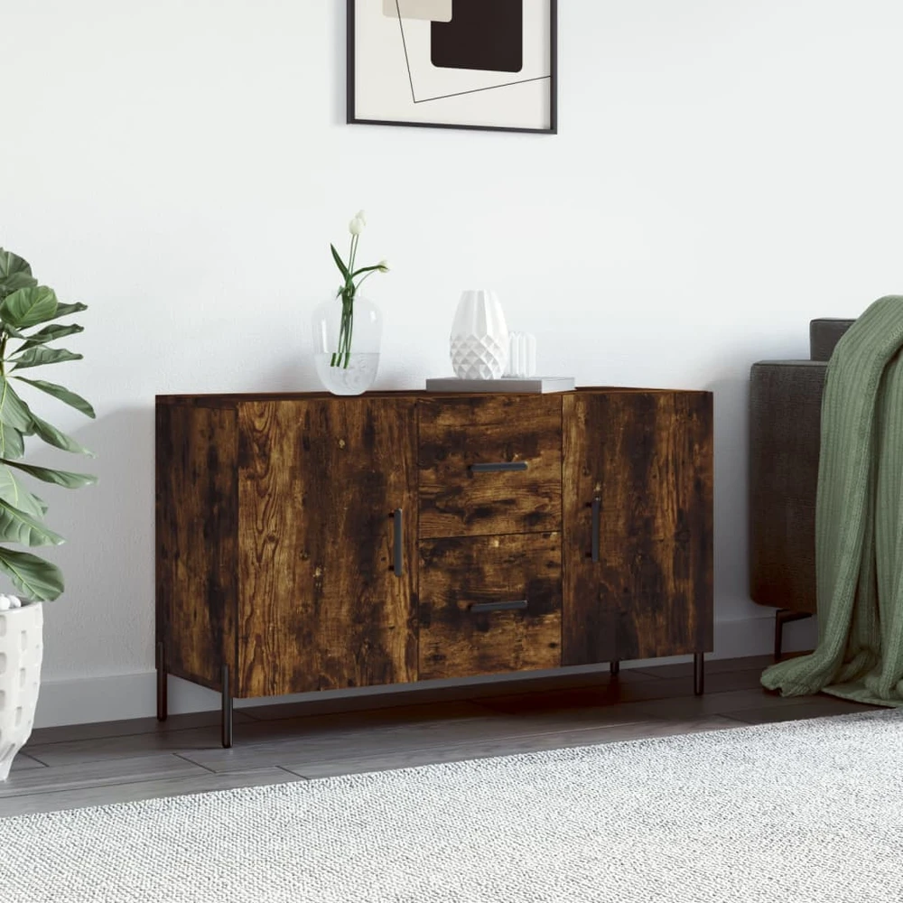 Šoninė spintelė, dūminio ąžuolo, 100x36x60cm, apdirbta mediena