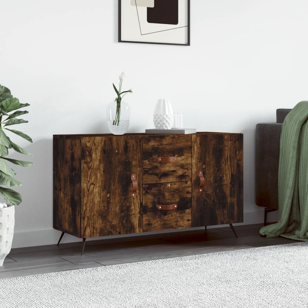 Šoninė spintelė, dūminio ąžuolo, 100x36x60cm, apdirbta mediena