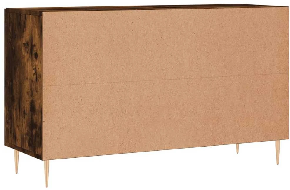 Šoninė spintelė, dūminio ąžuolo, 100x36x60cm, apdirbta mediena