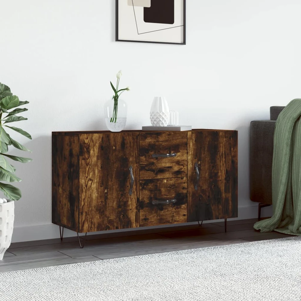 Šoninė spintelė, dūminio ąžuolo, 100x36x60cm, apdirbta mediena