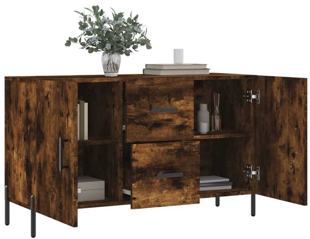 Šoninė spintelė, dūminio ąžuolo, 100x36x60cm, apdirbta mediena