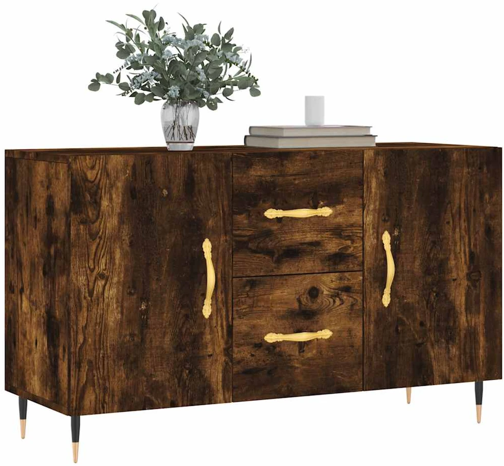 Šoninė spintelė, dūminio ąžuolo, 100x36x60cm, apdirbta mediena