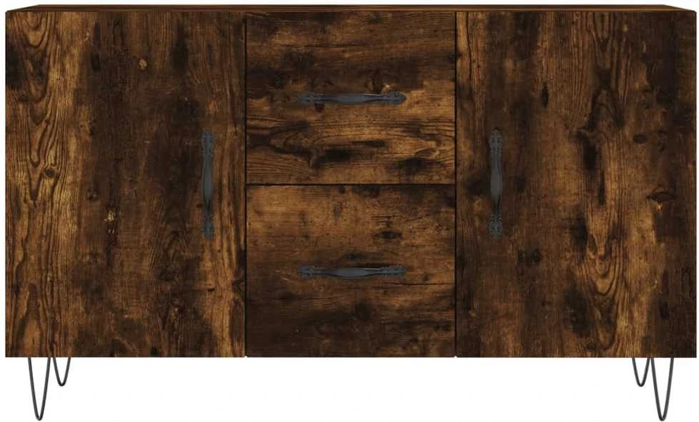 Šoninė spintelė, dūminio ąžuolo, 100x36x60cm, apdirbta mediena