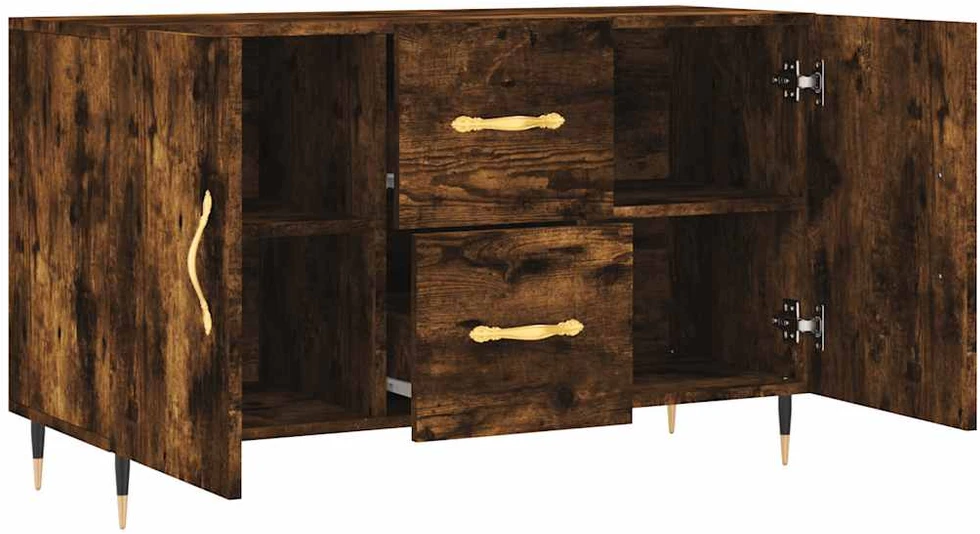 Šoninė spintelė, dūminio ąžuolo, 100x36x60cm, apdirbta mediena