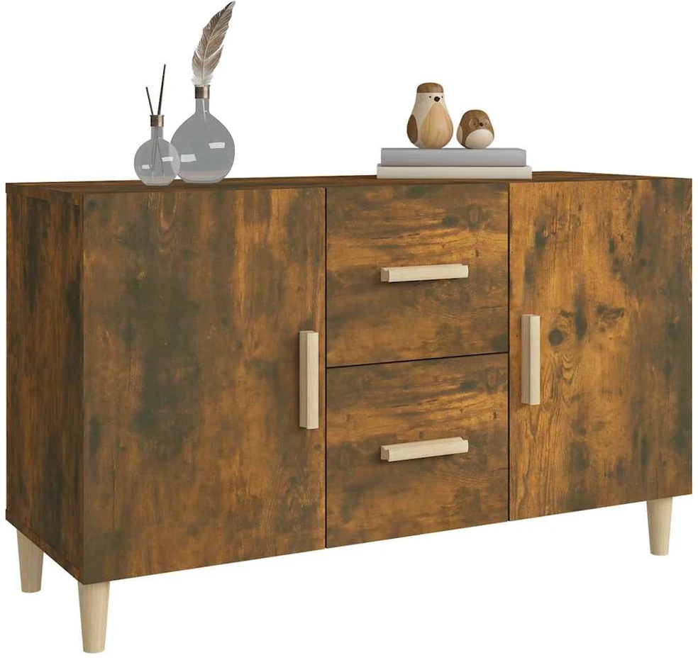 Šoninė spintelė, dūminio ąžuolo, 100x36x60cm, apdirbta mediena