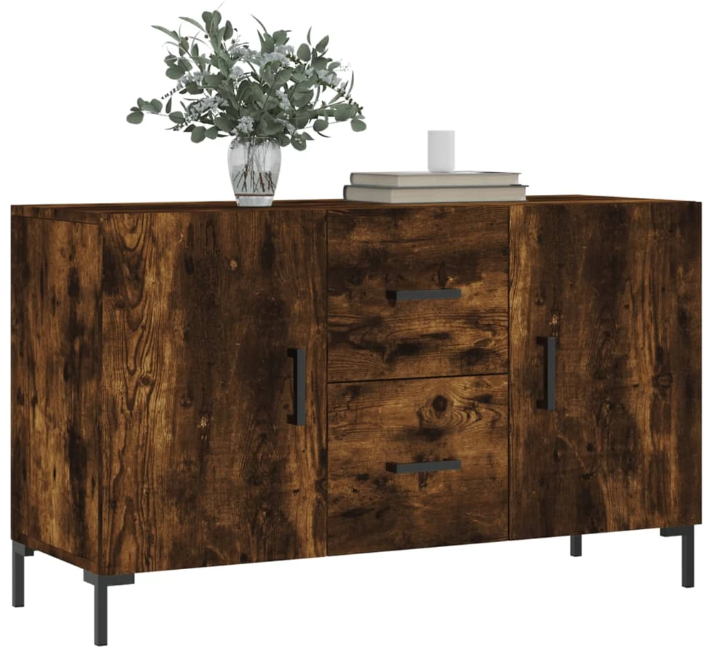 Šoninė spintelė, dūminio ąžuolo, 100x36x60cm, apdirbta mediena