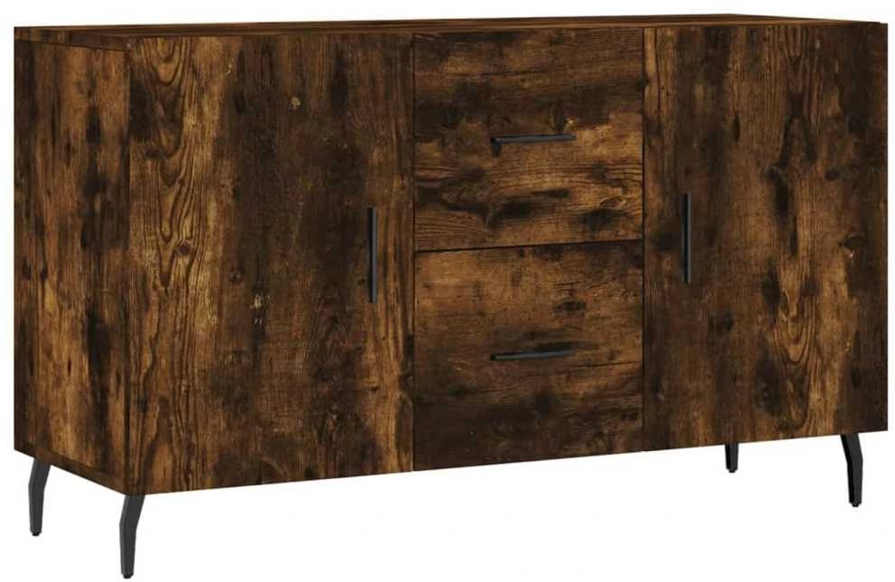 Šoninė spintelė, dūminio ąžuolo, 100x36x60cm, apdirbta mediena