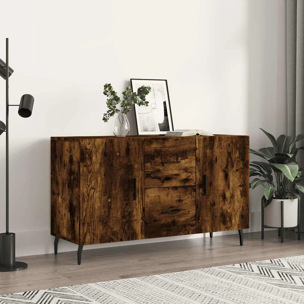 Šoninė spintelė, dūminio ąžuolo, 100x36x60cm, apdirbta mediena