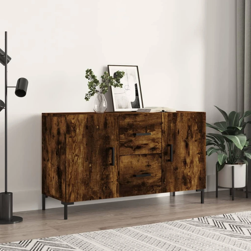 Šoninė spintelė, dūminio ąžuolo, 100x36x60cm, apdirbta mediena
