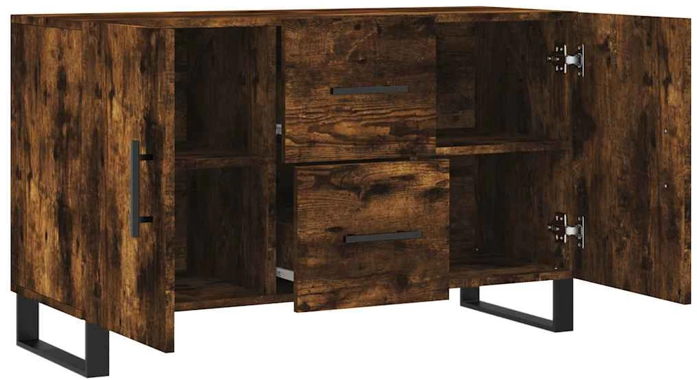 Šoninė spintelė, dūminio ąžuolo, 100x36x60cm, apdirbta mediena