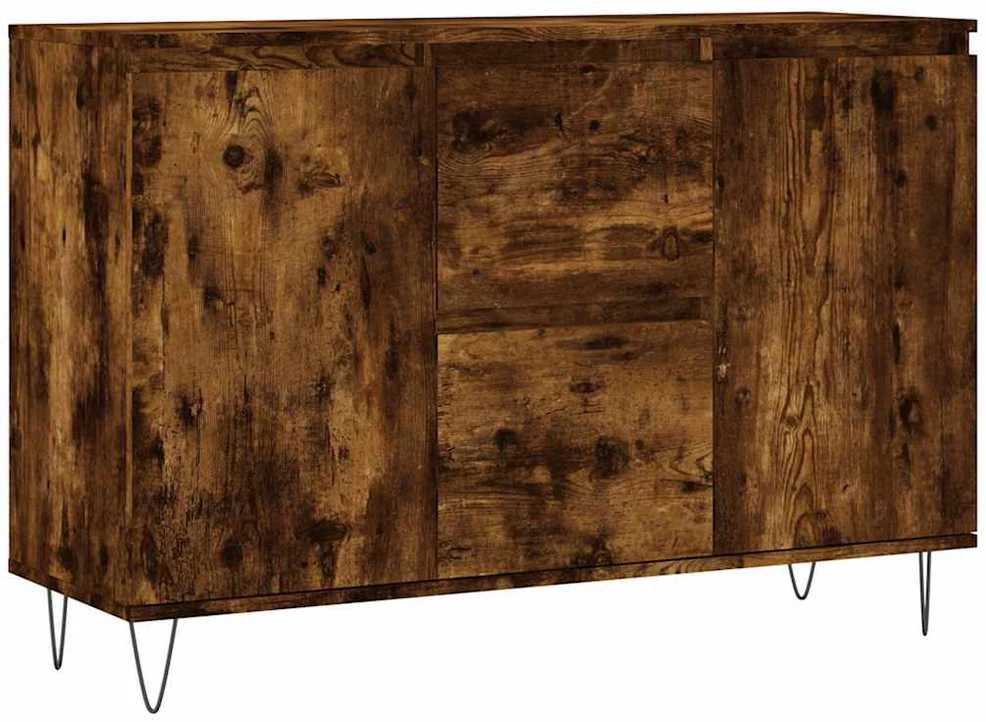 Šoninė spintelė, dūminio ąžuolo, 104x35x70cm, apdirbta mediena