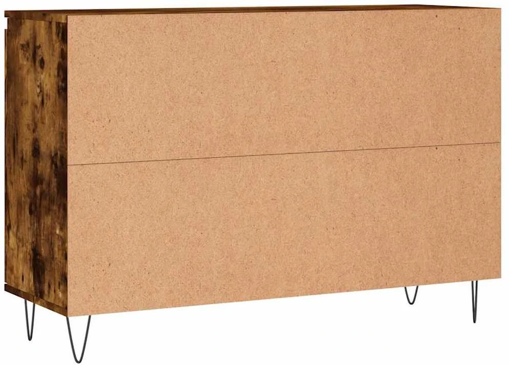 Šoninė spintelė, dūminio ąžuolo, 104x35x70cm, apdirbta mediena