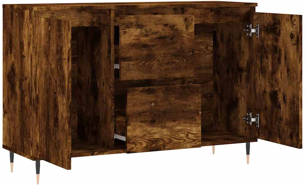 Šoninė spintelė, dūminio ąžuolo, 104x35x70cm, apdirbta mediena