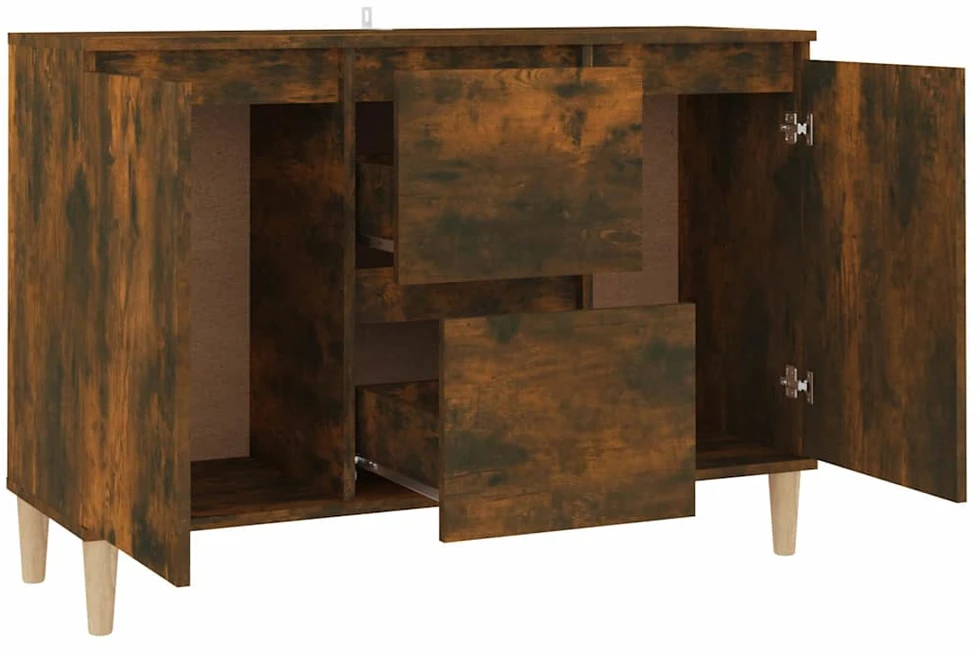 Šoninė spintelė, dūminio ąžuolo, 101x35x70cm, apdirbta mediena