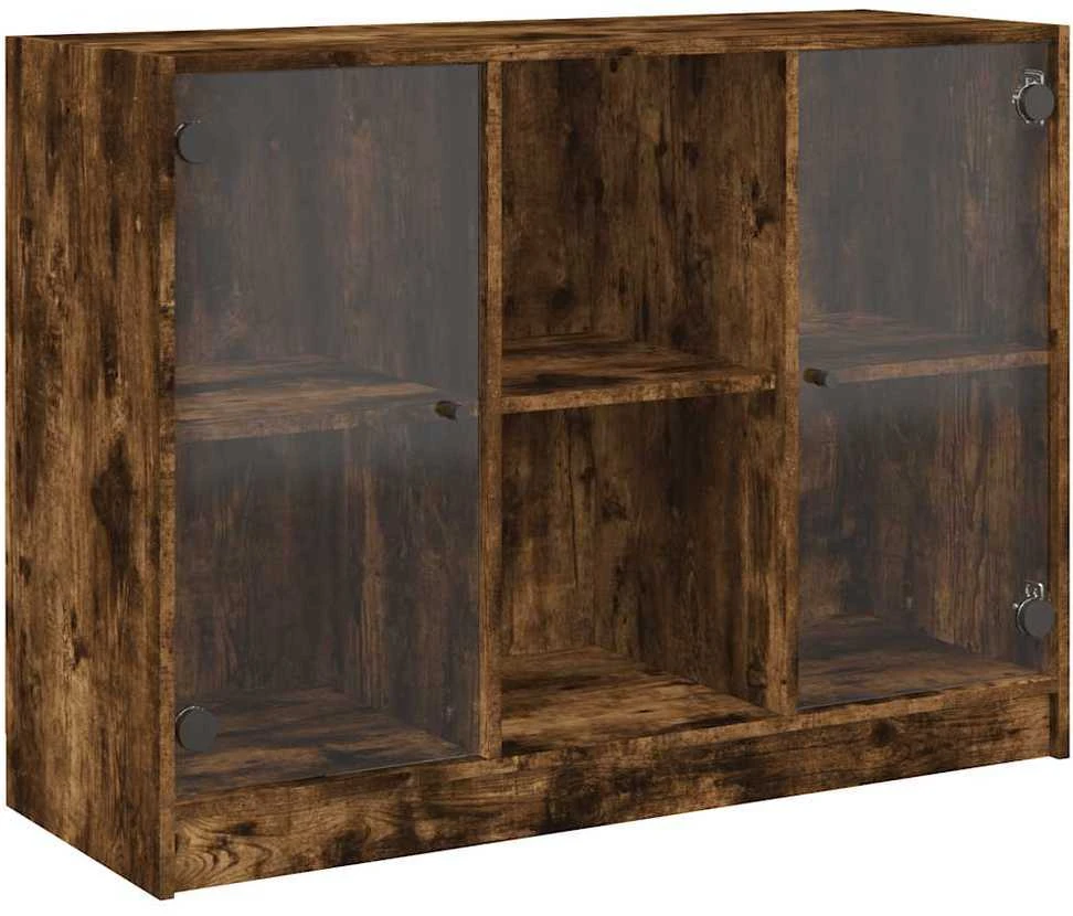 Šoninė spintelė, dūminio ąžuolo, 102x37x75,5cm, mediena