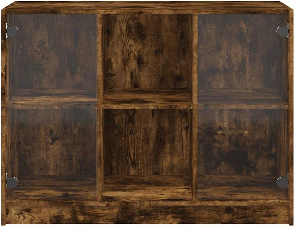 Šoninė spintelė, dūminio ąžuolo, 102x37x75,5cm, mediena