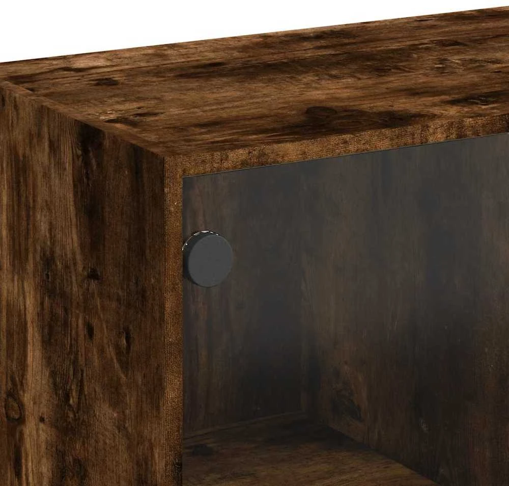 Šoninė spintelė, dūminio ąžuolo, 102x37x75,5cm, mediena