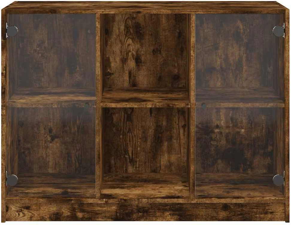Šoninė spintelė, dūminio ąžuolo, 102x37x75,5cm, mediena