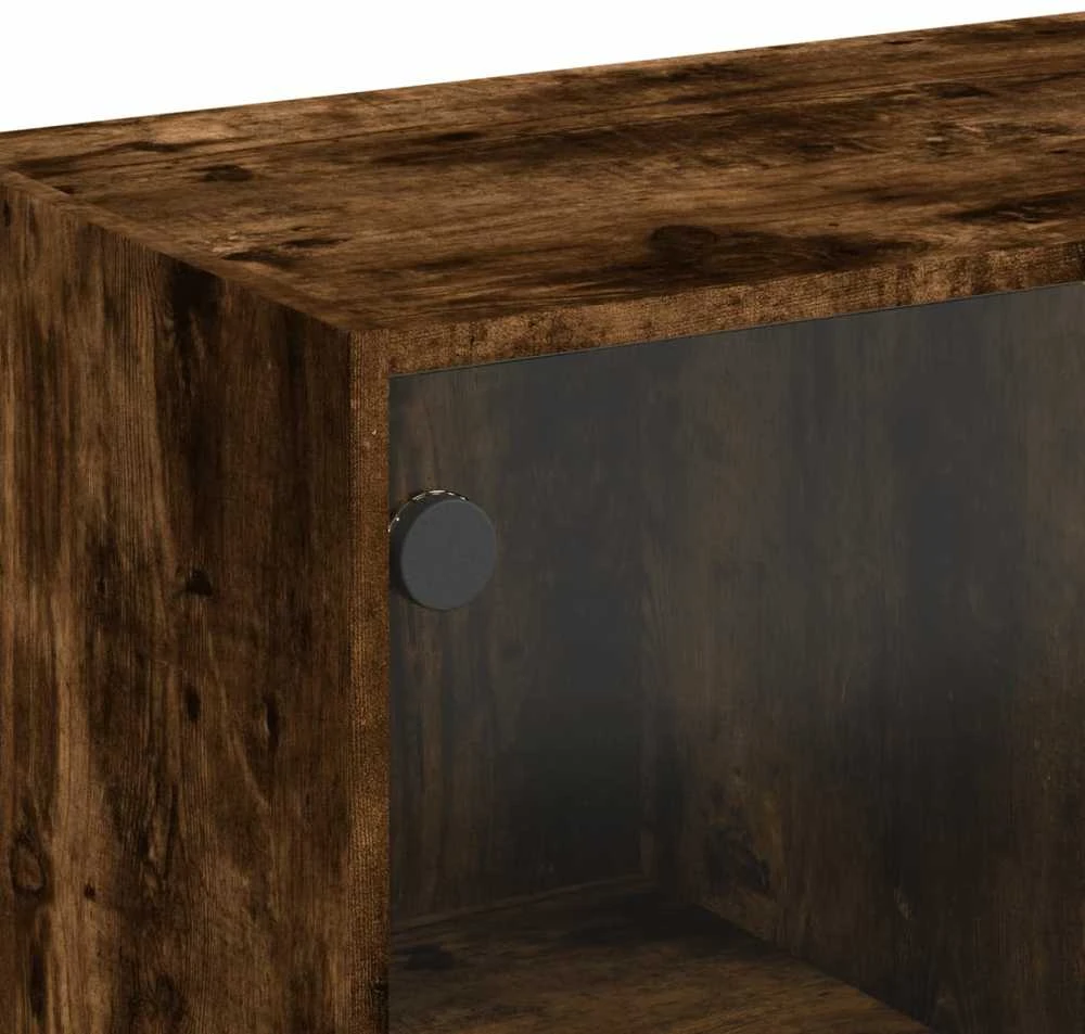 Šoninė spintelė, dūminio ąžuolo, 102x37x75,5cm, mediena