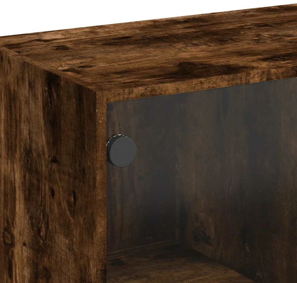 Šoninė spintelė, dūminio ąžuolo, 102x37x75,5cm, mediena