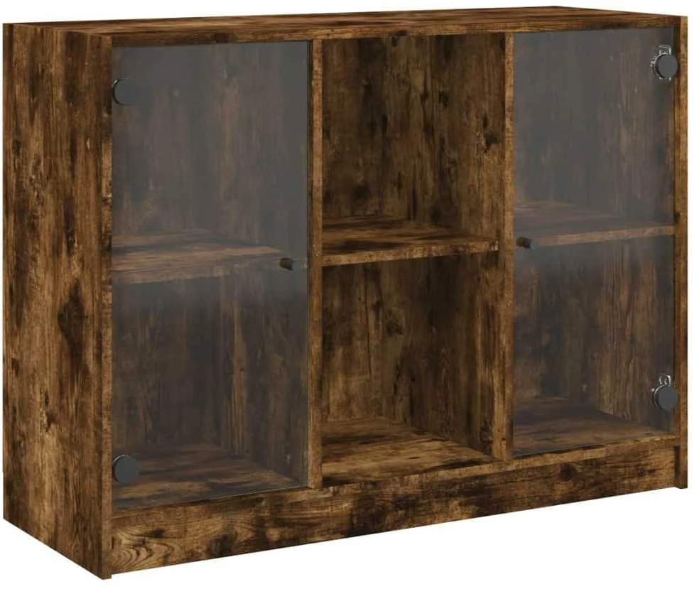 Šoninė spintelė, dūminio ąžuolo, 102x37x75,5cm, mediena