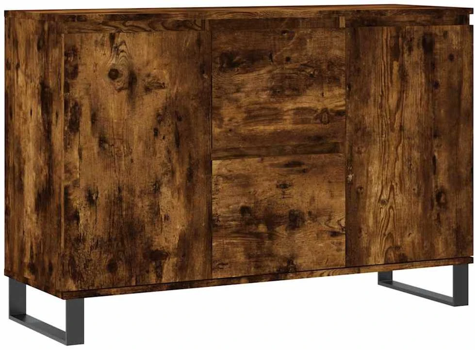 Šoninė spintelė, dūminio ąžuolo, 104x35x70cm, apdirbta mediena