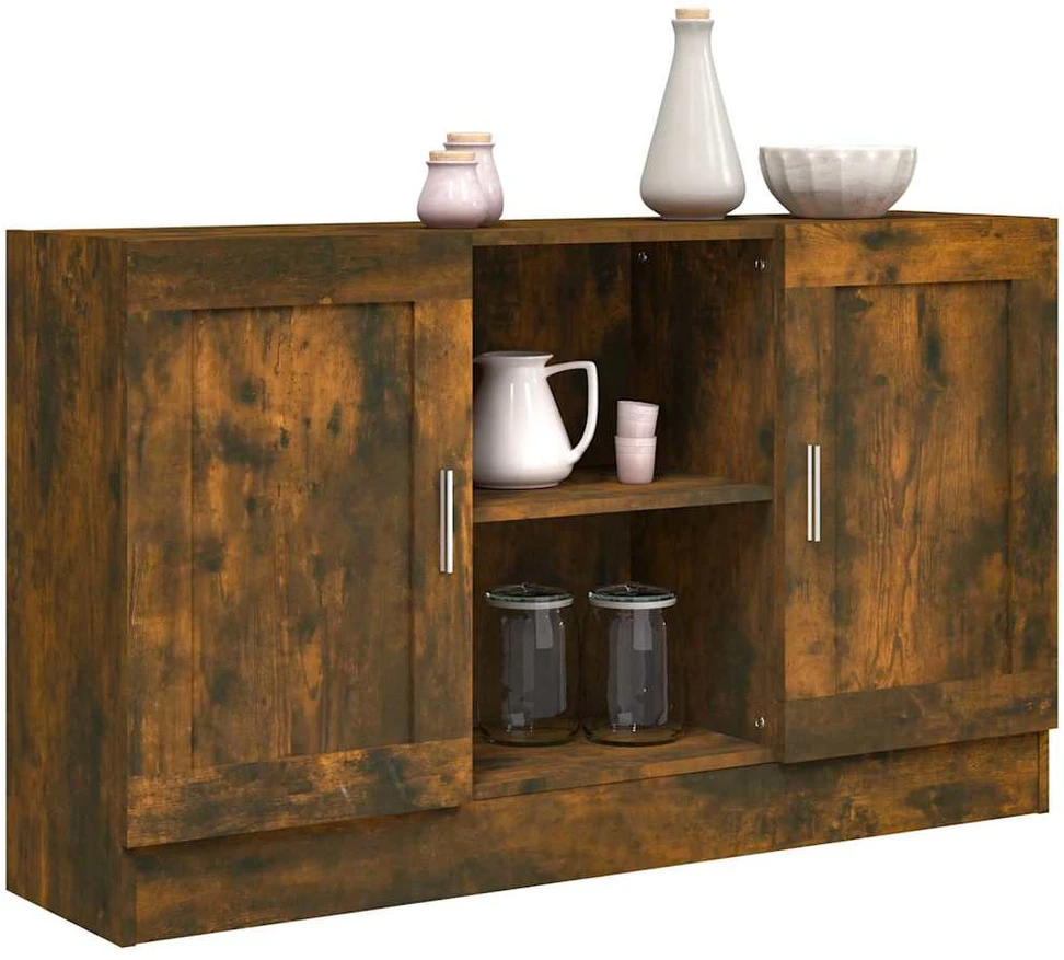 Šoninė spintelė, dūminio ąžuolo, 120x30,5x70cm, mediena