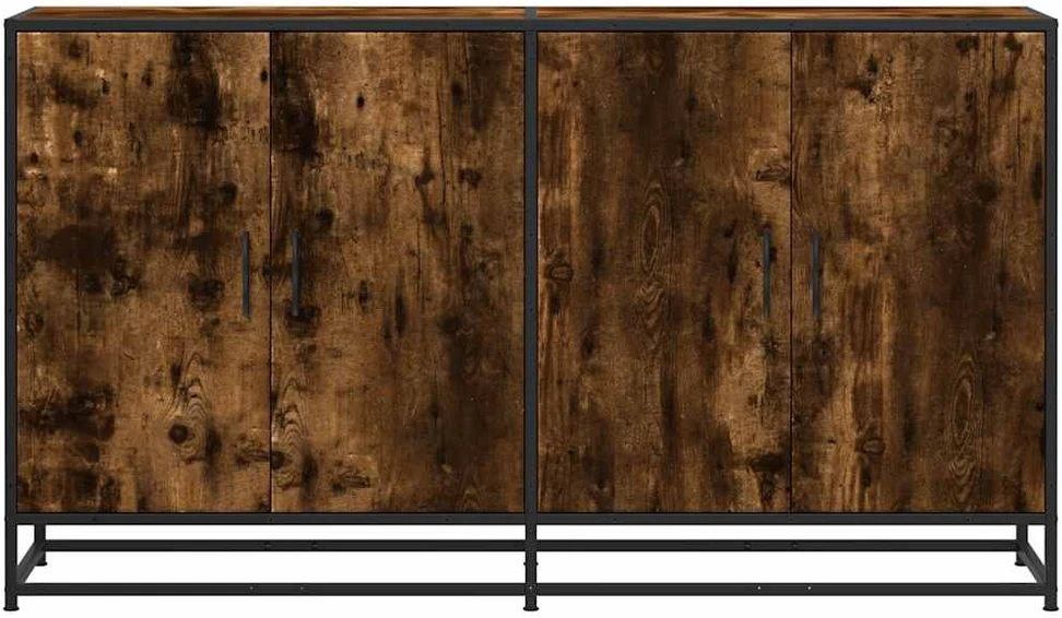 Šoninė spintelė, dūminio ąžuolo, 134x35x76cm, apdirbta mediena