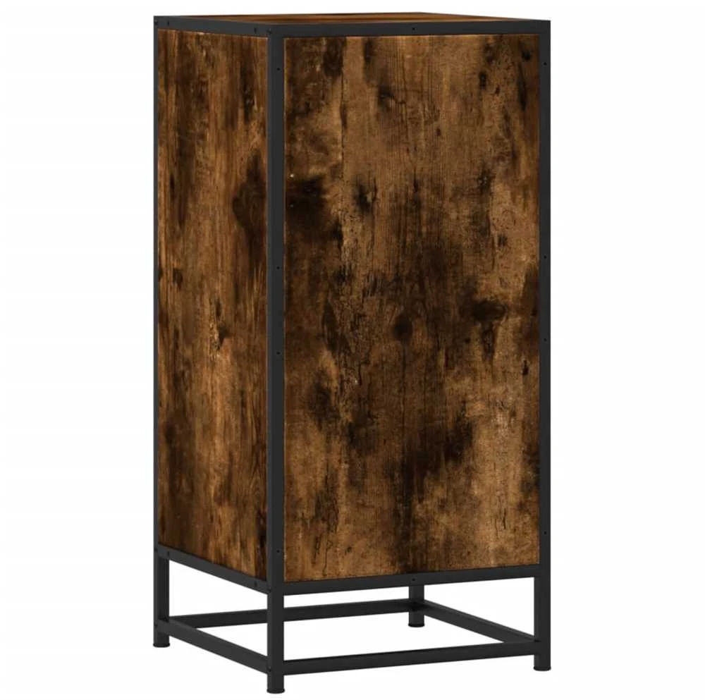 Šoninė spintelė, dūminio ąžuolo, 35,5x35x76cm, mediena/metalas