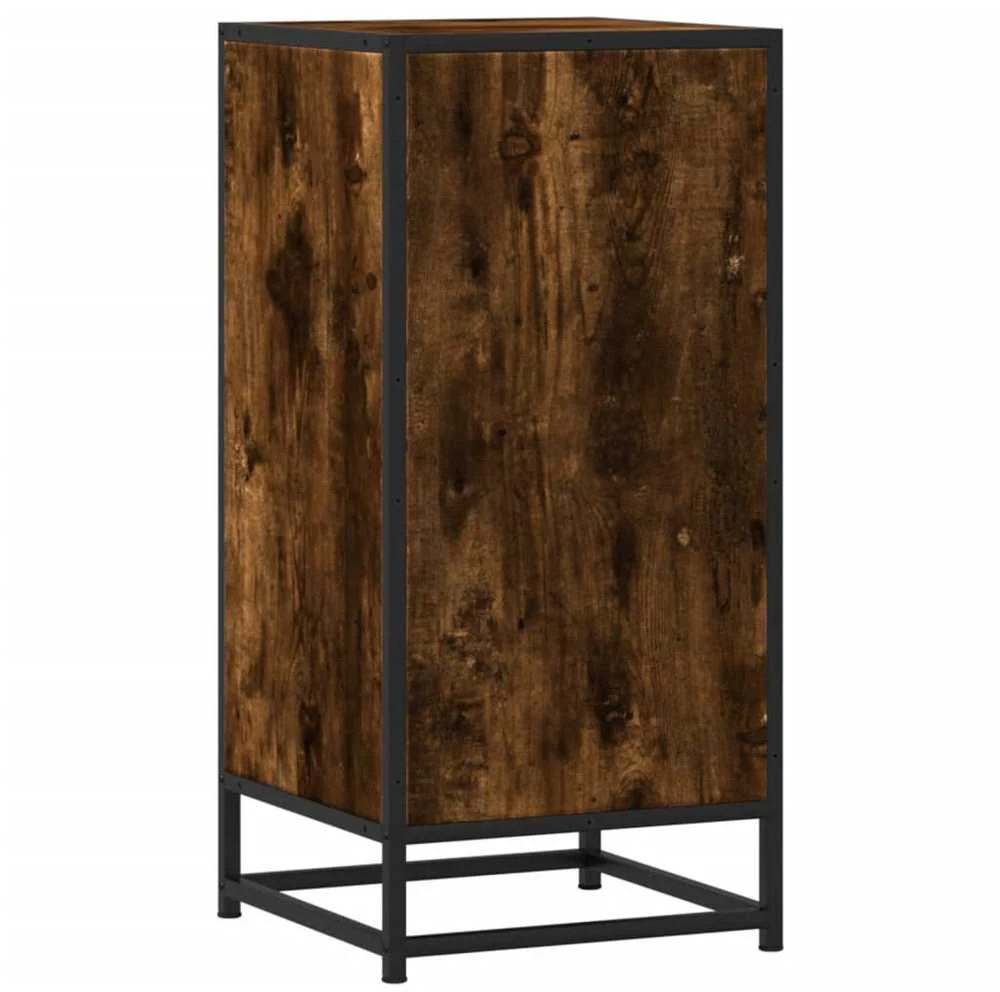 Šoninė spintelė, dūminio ąžuolo, 35,5x35x76cm, mediena/metalas