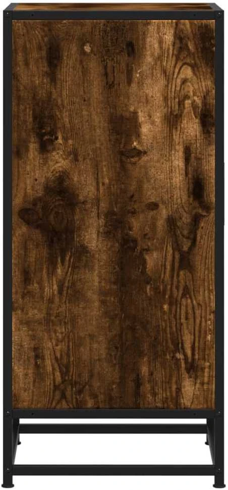 Šoninė spintelė, dūminio ąžuolo, 35,5x35x76cm, mediena/metalas