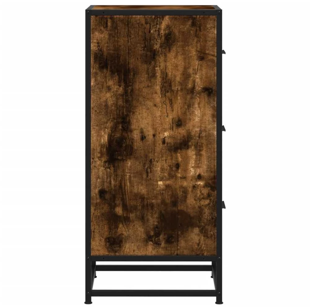 Šoninė spintelė, dūminio ąžuolo, 35,5x35x76cm, mediena/metalas