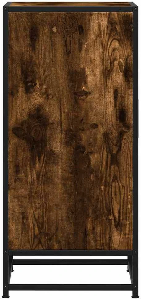 Šoninė spintelė, dūminio ąžuolo, 35,5x35x76cm, mediena/metalas