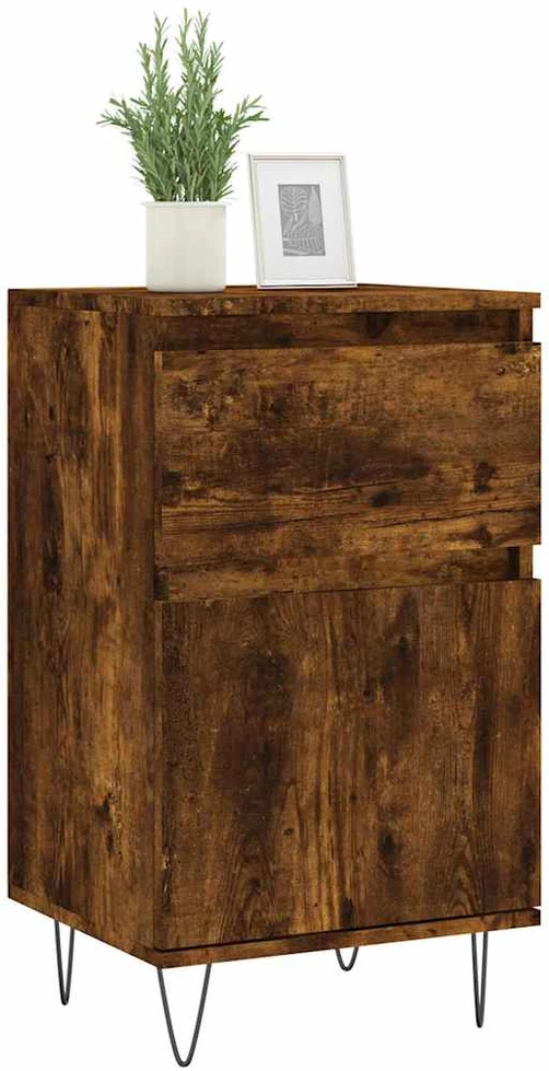 Šoninė spintelė, dūminio ąžuolo, 40x35x70cm, apdirbta mediena