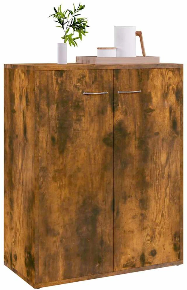 Šoninė spintelė, dūminio ąžuolo, 60x30x75cm, apdirbta mediena