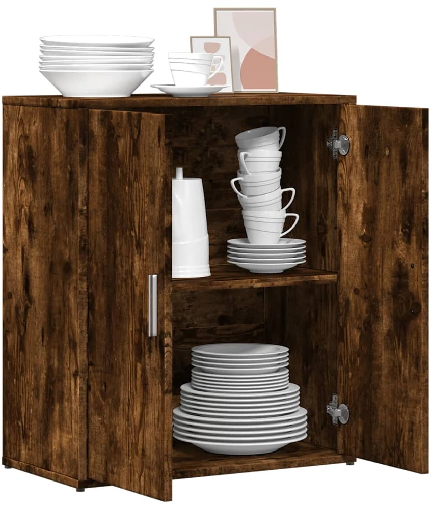 Šoninė spintelė, dūminio ąžuolo, 60x31x70cm, apdirbta mediena