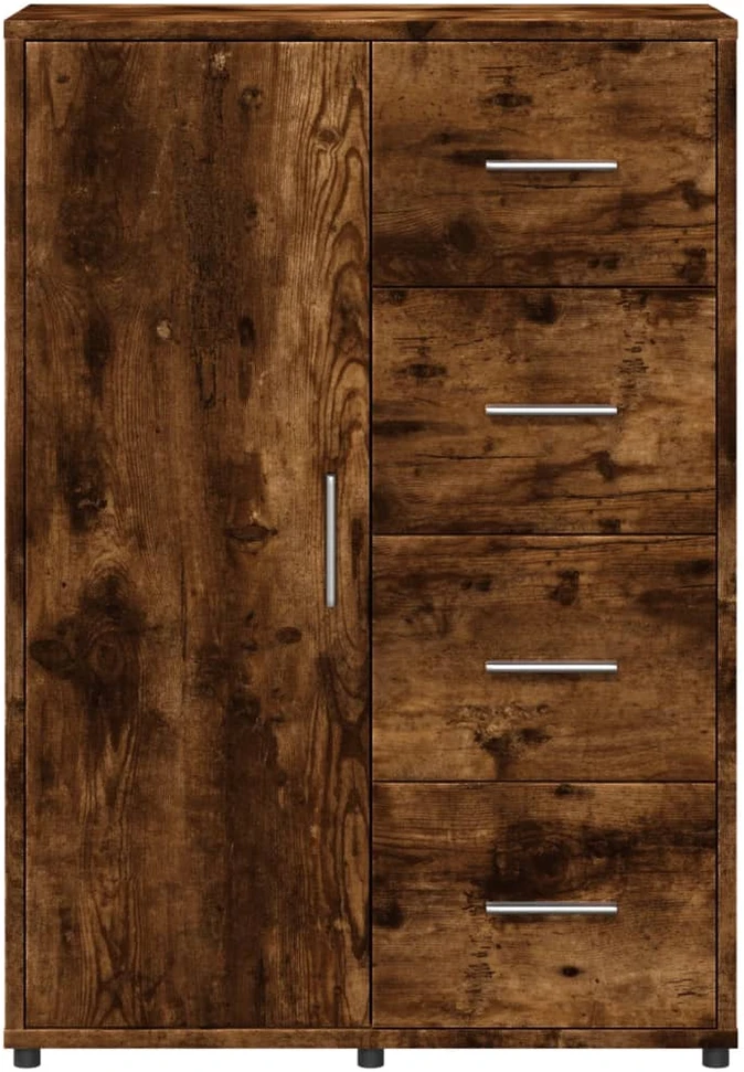 Šoninė spintelė, dūminio ąžuolo, 60x31x84cm, apdirbta mediena