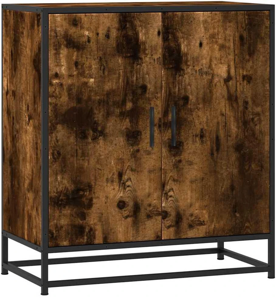 Šoninė spintelė, dūminio ąžuolo, 68x35x76cm, mediena/metalas