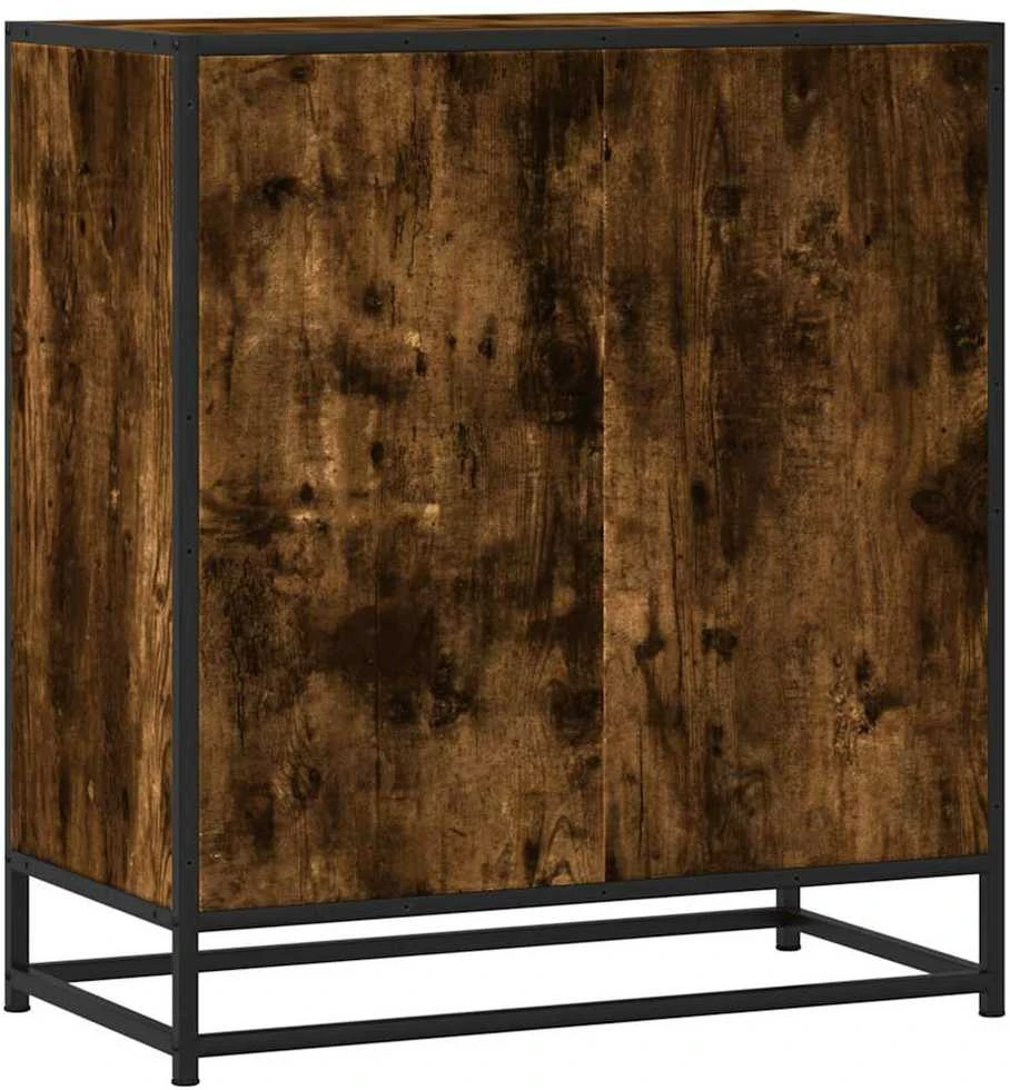 Šoninė spintelė, dūminio ąžuolo, 68x35x76cm, mediena/metalas