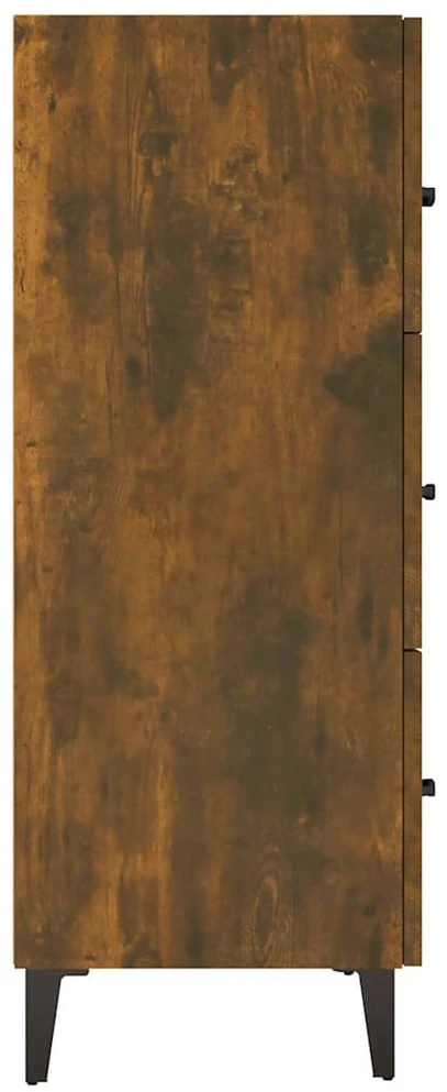 Šoninė spintelė, dūminio ąžuolo, 69,5x34x90cm, apdirbta mediena