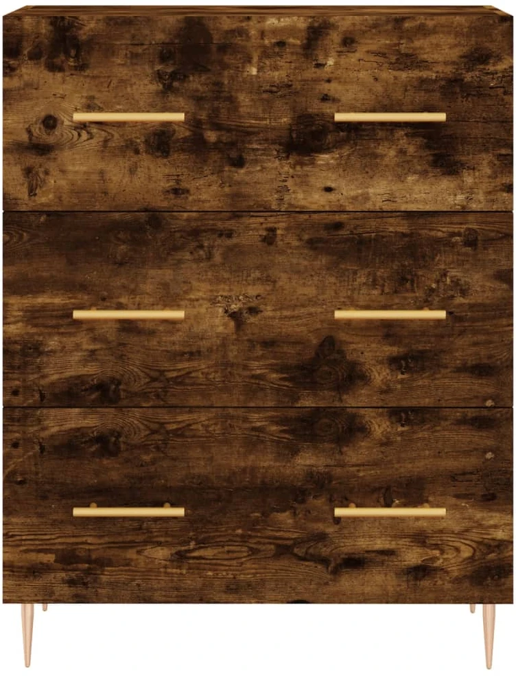 Šoninė spintelė, dūminio ąžuolo, 69,5x34x90cm, apdirbta mediena