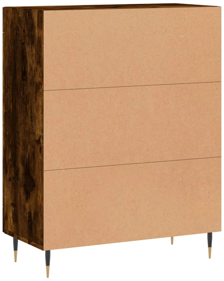 Šoninė spintelė, dūminio ąžuolo, 69,5x34x90cm, apdirbta mediena