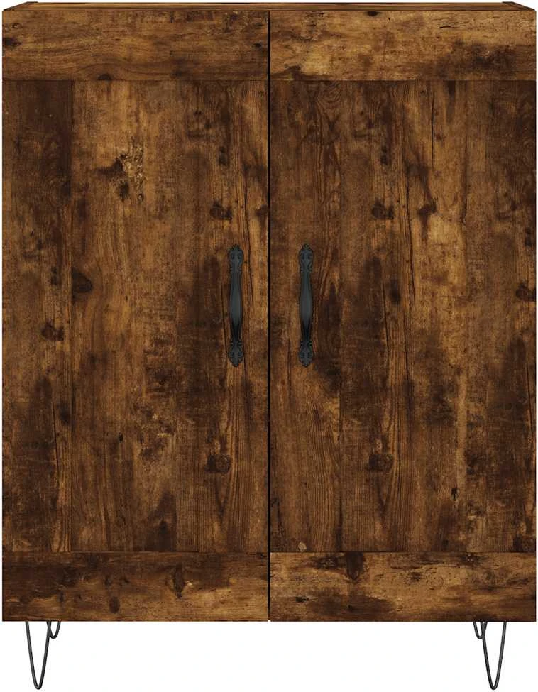 Šoninė spintelė, dūminio ąžuolo, 69,5x34x90cm, apdirbta mediena