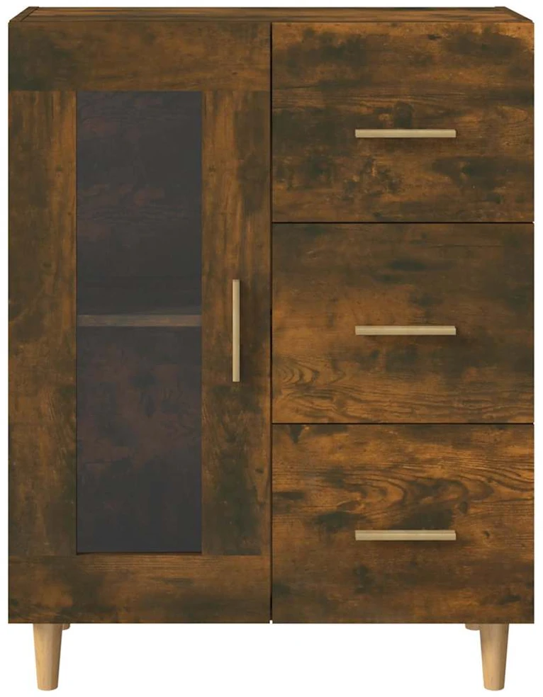 Šoninė spintelė, dūminio ąžuolo, 69,5x34x90cm, apdirbta mediena