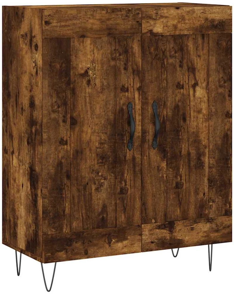Šoninė spintelė, dūminio ąžuolo, 69,5x34x90cm, apdirbta mediena
