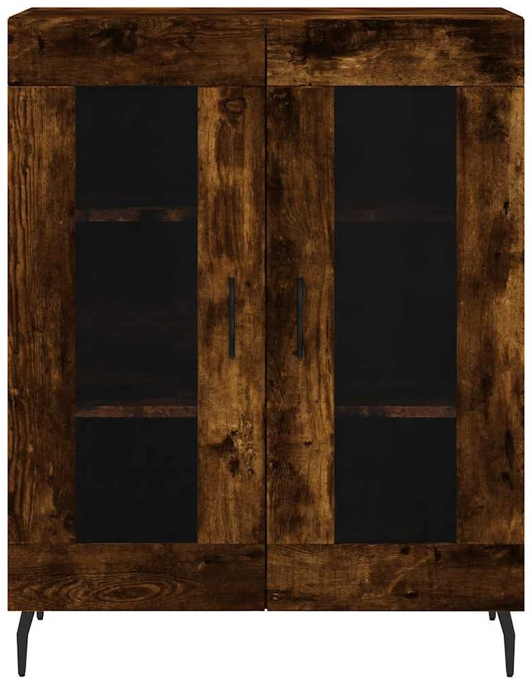 Šoninė spintelė, dūminio ąžuolo, 69,5x34x90cm, apdirbta mediena