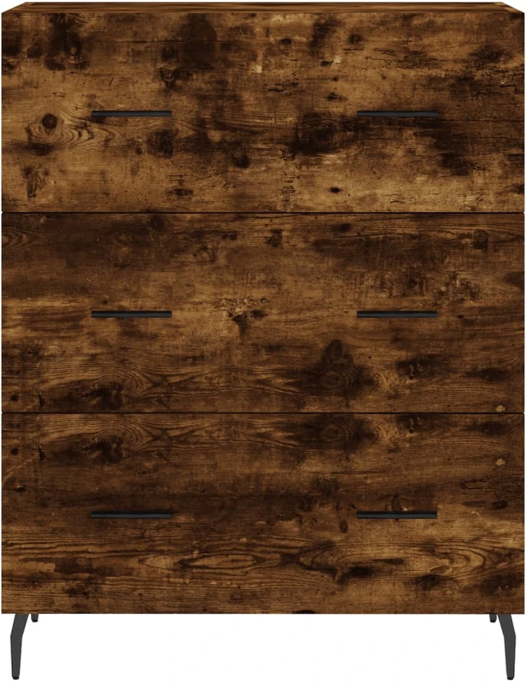 Šoninė spintelė, dūminio ąžuolo, 69,5x34x90cm, apdirbta mediena