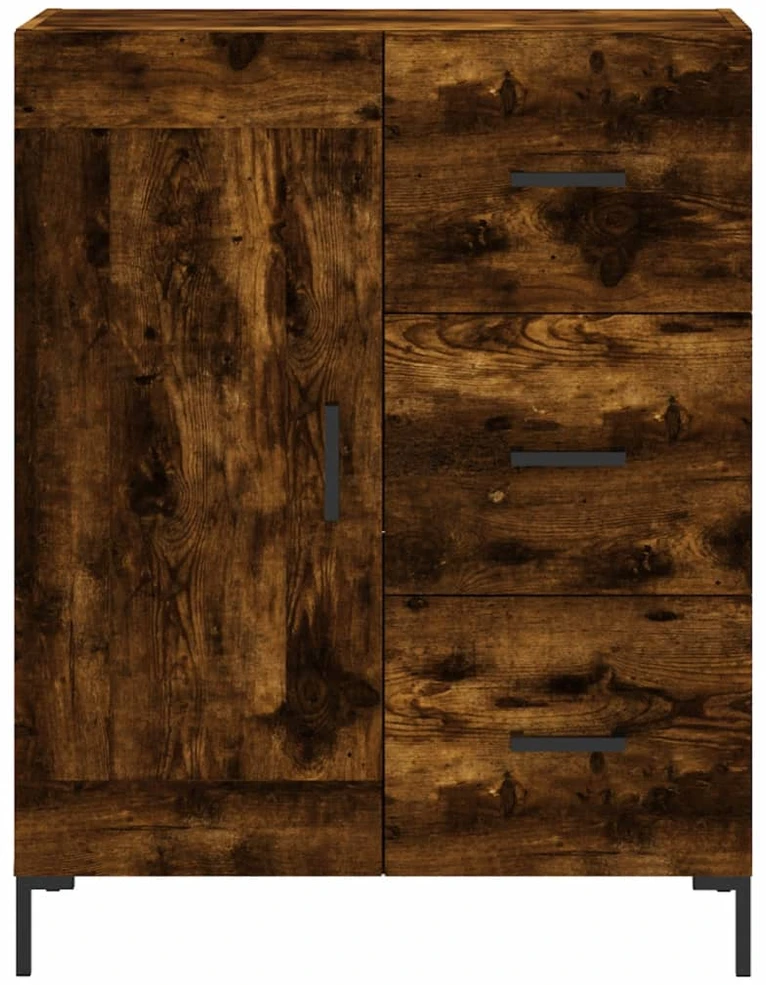 Šoninė spintelė, dūminio ąžuolo, 69,5x34x90cm, apdirbta mediena