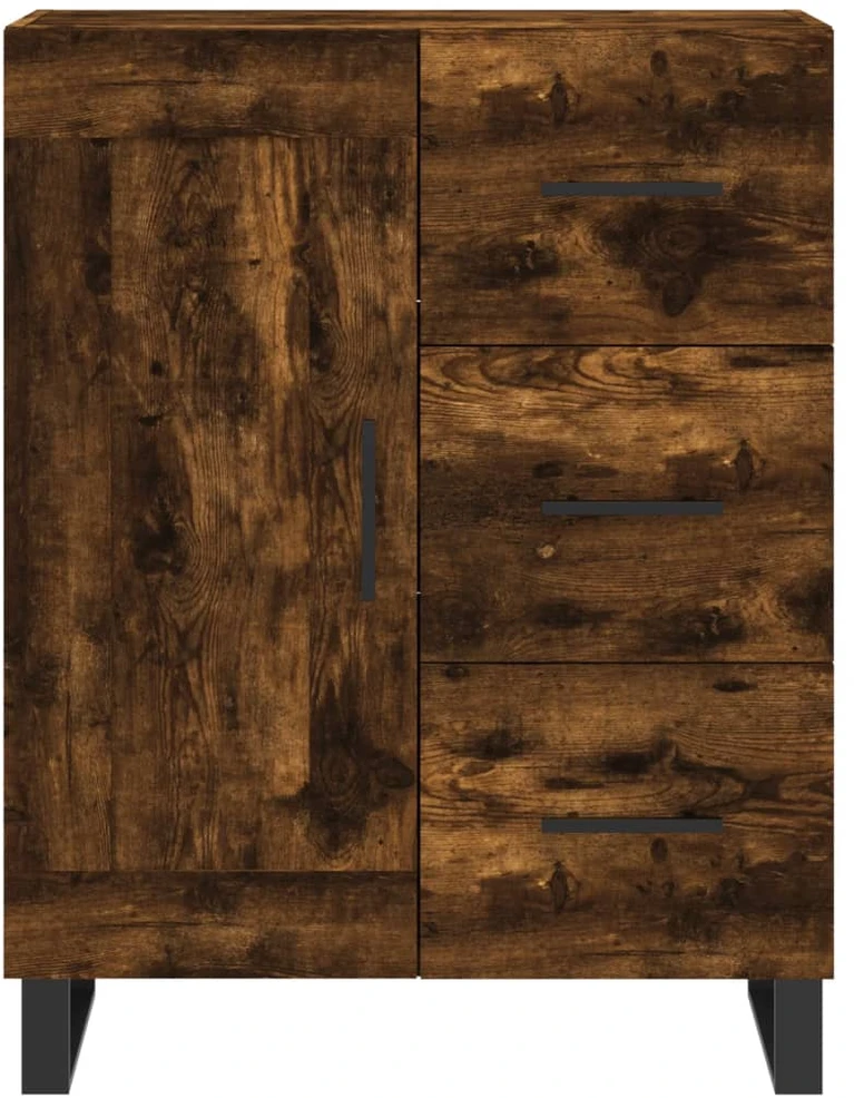 Šoninė spintelė, dūminio ąžuolo, 69,5x34x90cm, apdirbta mediena
